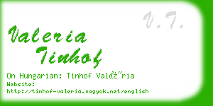 valeria tinhof business card